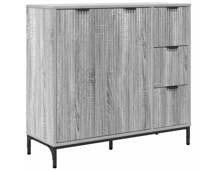 Sonata H Служебен шкаф Сив сонома 89.5 x 33 x 82 см Инженерно дърво