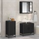 Sonata H Служебен шкаф Черен дъб 35 x 35.5 x 76 см Инженерно дърво