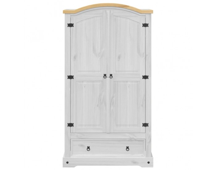 Sonata H Гардероб Corona бял 102x52x186 см бор масив