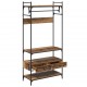 Sonata H Гардероб с рафт Старо дърво 89 x 39 x 184.5 см Инженерно дърво