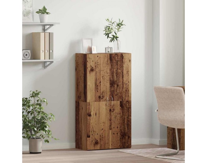 Sonata H Офис шкаф с рафт Старо дърво 60 x 32 x 115 cm Инженерно дърво