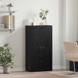 Sonata H Офис шкаф с рафт Черен дъб 60 x 32 x 115 cm Инженерно дърво - Corpuri, vitrine, biblioteci modulare