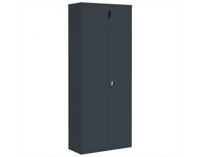 Sonata H Шкаф за папки антрацит 90x40x220 см стомана