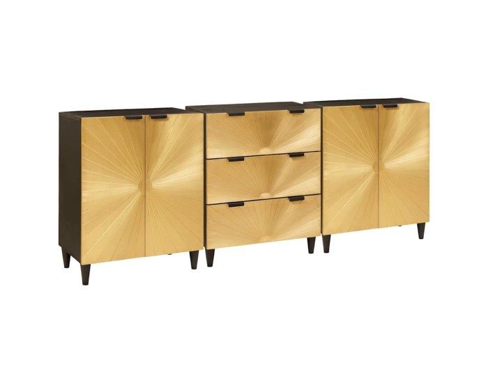 Sonata Set de bufet 3 buc. 180 x 33 x 75 cm Lemn de mango solid