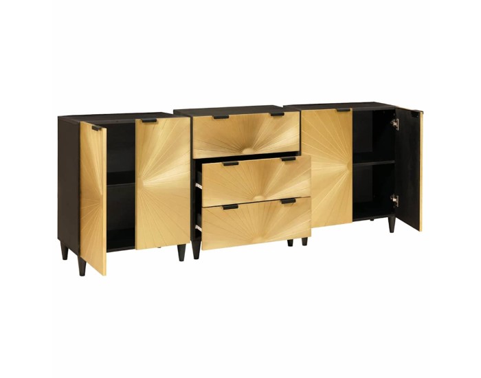 Sonata Set de bufet 3 buc. 180 x 33 x 75 cm Lemn de mango solid
