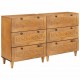 Sonata H Служебен шкаф 2 pcs Кафяво 60 x 33 x 75 cm мангово дърво масив