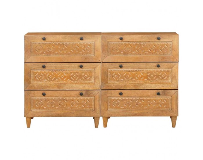 Sonata H Служебен шкаф 2 pcs Кафяво 60 x 33 x 75 cm мангово дърво масив