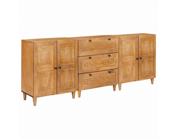 Sonata H Служебен шкаф 3 pcs Кафяво 60 x 33 x 75 cm мангово дърво масив