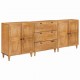 Sonata H Служебен шкаф 3 pcs Кафяво 60 x 33 x 75 cm мангово дърво масив