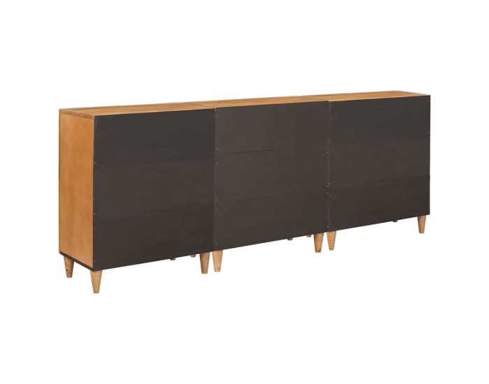 Sonata H Служебен шкаф 3 pcs Кафяво 60 x 33 x 75 cm мангово дърво масив