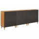 Sonata H Служебен шкаф 3 pcs Кафяво 60 x 33 x 75 cm мангово дърво масив