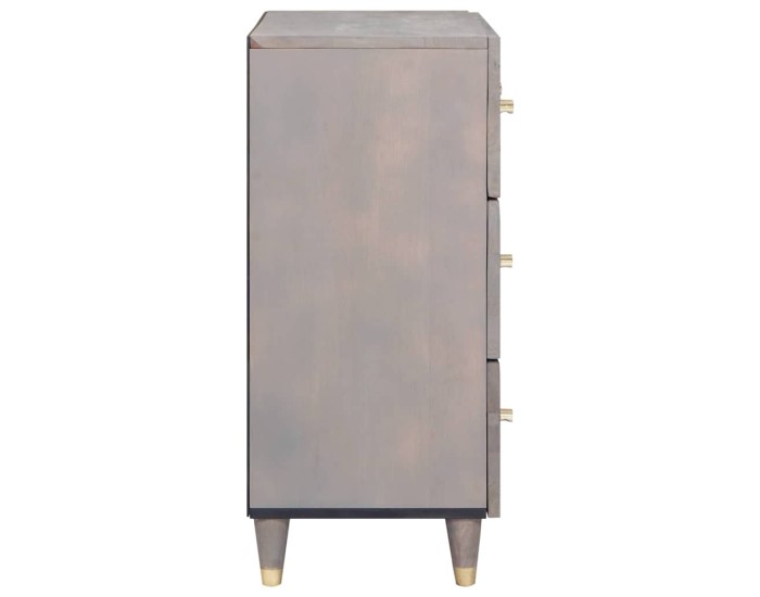 Sonata Bufet 2 buc. 60 x 33 x 75 cm Lemn de mango solid Gri