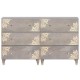 Sonata Bufet 2 buc. 60 x 33 x 75 cm Lemn de mango solid Gri