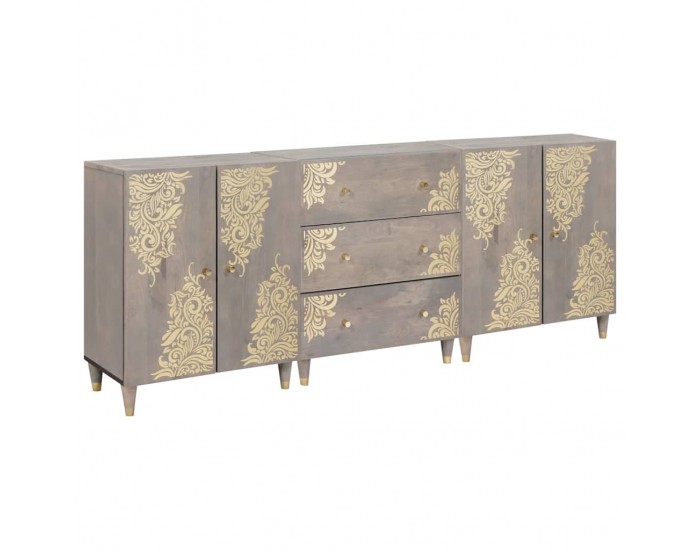 Sonata H Комплект мебели за баня 3 pcs Сив и златен 180 x 33 x 75 см