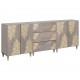 Sonata H Комплект мебели за баня 3 pcs Сив и златен 180 x 33 x 75 см