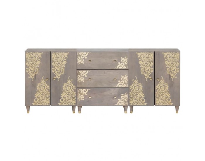Sonata H Комплект мебели за баня 3 pcs Сив и златен 180 x 33 x 75 см