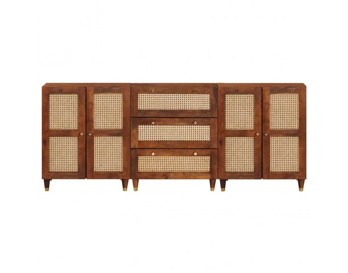 Sonata H Комплект Страничен шкаф 3 pcs Кафяво 180 x 33 x 75 см
