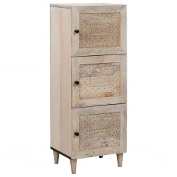 Sonata H Висок шкаф с рафт Бяло 40 x 33 x 110 см мангово дърво масив - Dulapuri