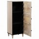 Sonata H Висок шкаф с рафт Бяло 40 x 33 x 110 см мангово дърво масив