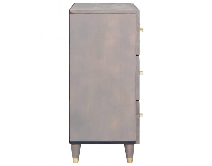 Sonata H Служебен шкаф Сив и златен 60 x 33.5 x 75 см