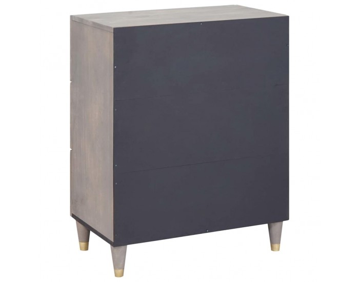 Sonata H Служебен шкаф Сив и златен 60 x 33.5 x 75 см