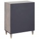 Sonata H Служебен шкаф Сив и златен 60 x 33.5 x 75 см