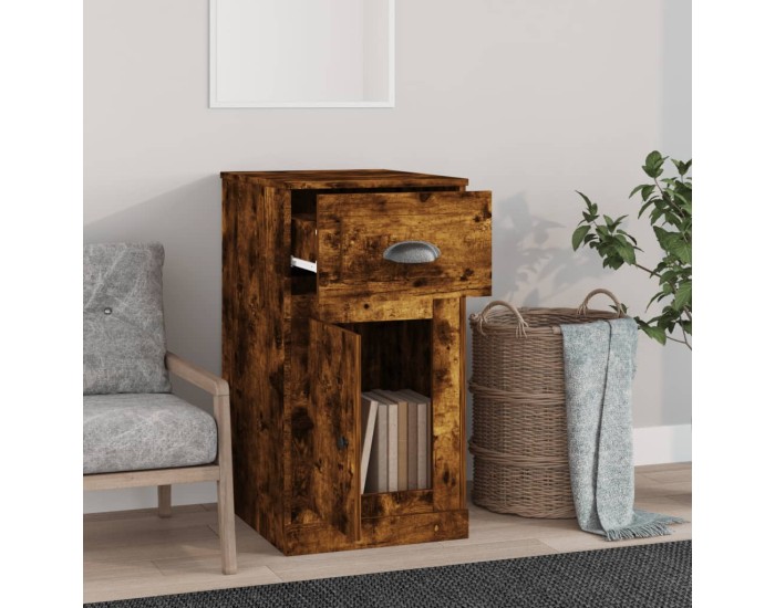 Sonata Dulap lateral, sertar, stejar afumat, 40x50x75cm lemn prelucrat