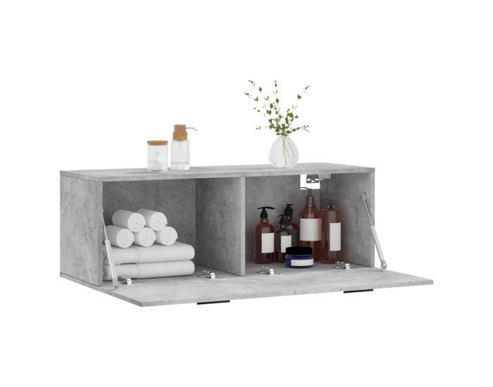 Sonata Dulap de perete, gri beton, 100x36,5x35 cm, lemn prelucrat