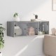 Sonata H Стенен шкаф със стъклени врати, сив сонома, 102x37x35 см