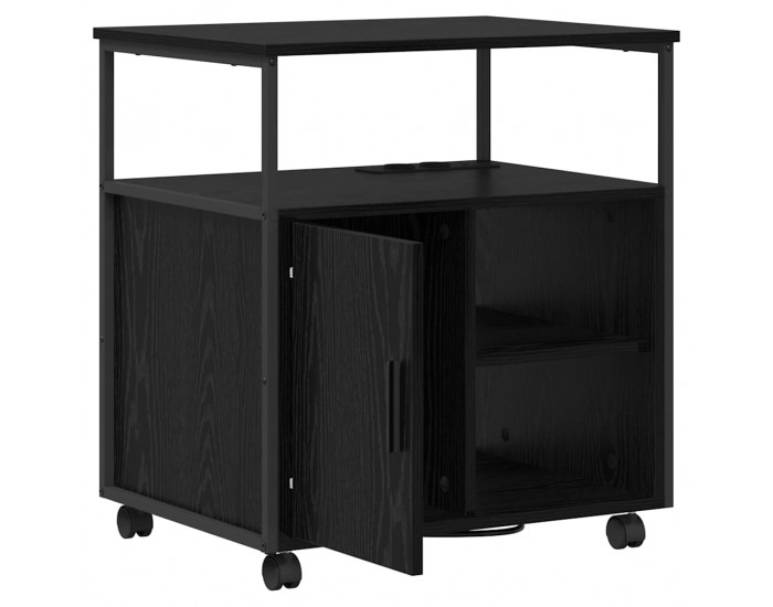 Sonata H Офис кабинет с зарядна станция Черен дъб 61 x 46 x 67 см