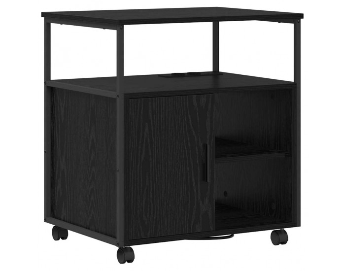 Sonata H Офис кабинет с зарядна станция Черен дъб 61 x 46 x 67 см