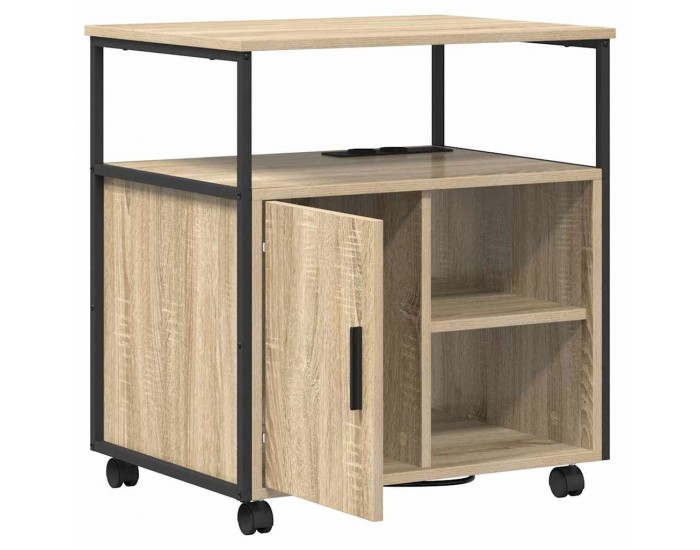 Sonata H Офис кабинет с зарядна станция дъб сонома 61 x 46 x 67 см