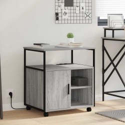 Sonata H Офис кабинет с зарядна станция Сив сонома 61 x 46 x 67 см - Dulapuri