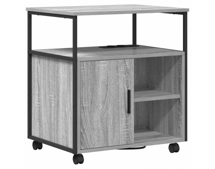 Sonata H Офис кабинет с зарядна станция Сив сонома 61 x 46 x 67 см
