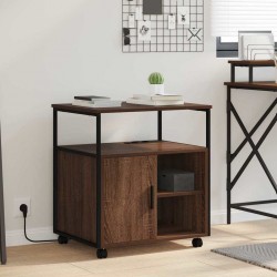 Sonata H Офис кабинет с зарядна станция Кафяв дъб 61 x 46 x 67 см - Dulapuri