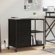 Sonata H Офис шкаф с колело Черен дъб 76 x 41 x 72 см Инженерно дърво