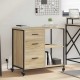 Sonata H Офис шкаф с колело дъб сонома 76 x 41 x 72 см Инженерно дърво