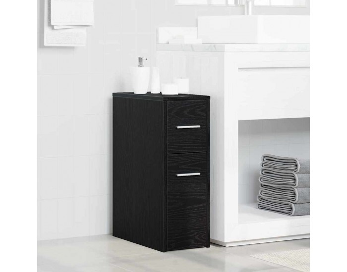 Sonata H Тънък шкаф за баня Черен дъб 22 x 44 x 61.5 см Инженерно дърво