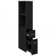 Sonata H Тесен шкаф за баня Черен дъб 22 x 41 x 135 см Инженерно дърво
