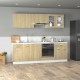 Sonata H Комплект кухненски шкафове от 8 части Lyon, дъб Сонома, инженерно дърво