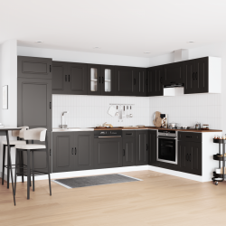 Sonata H Кухненски шкаф с врата Kalmar 2 pcs Черно 80 x 46 x 81.5 см - Module Sonata