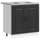 Sonata H Кухненски шкаф с врата Kalmar 2 pcs Черно 80 x 46 x 81.5 см