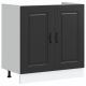 Sonata H Кухненски шкаф с врата Kalmar 2 pcs Черно 80 x 46 x 81.5 см