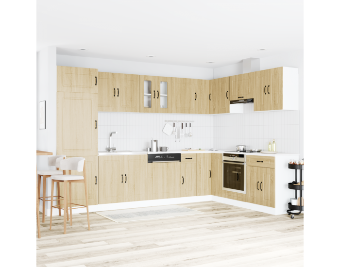 Sonata H Кухненски шкаф с врата Kalmar 2 pcs Кафяво 80 x 46 x 81.5 см