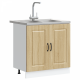 Sonata H Кухненски шкаф с врата Kalmar 2 pcs Кафяво 80 x 46 x 81.5 см