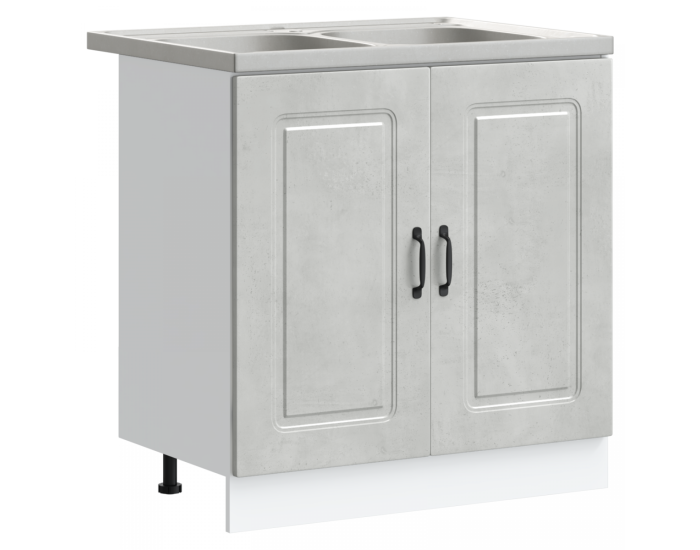 Sonata Dulap de bucătărie Kalmar Gri din beton 80 x 46 x 81,5 cm