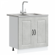 Sonata H Кухненски шкаф с врата Kalmar 2 pcs Сив 80 x 46 x 81.5 см