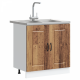 Sonata H Кухненски шкаф с врата Kalmar 2 pcs Кафяво 80 x 46 x 81.5 см