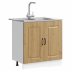 Sonata H Кухненски шкаф с врата Kalmar 2 pcs Кафяво 80 x 46 x 81.5 см
