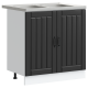 Sonata H Кухненски шкаф с врата Lucca 2 pcs Черно 80 x 46 x 81.5 см